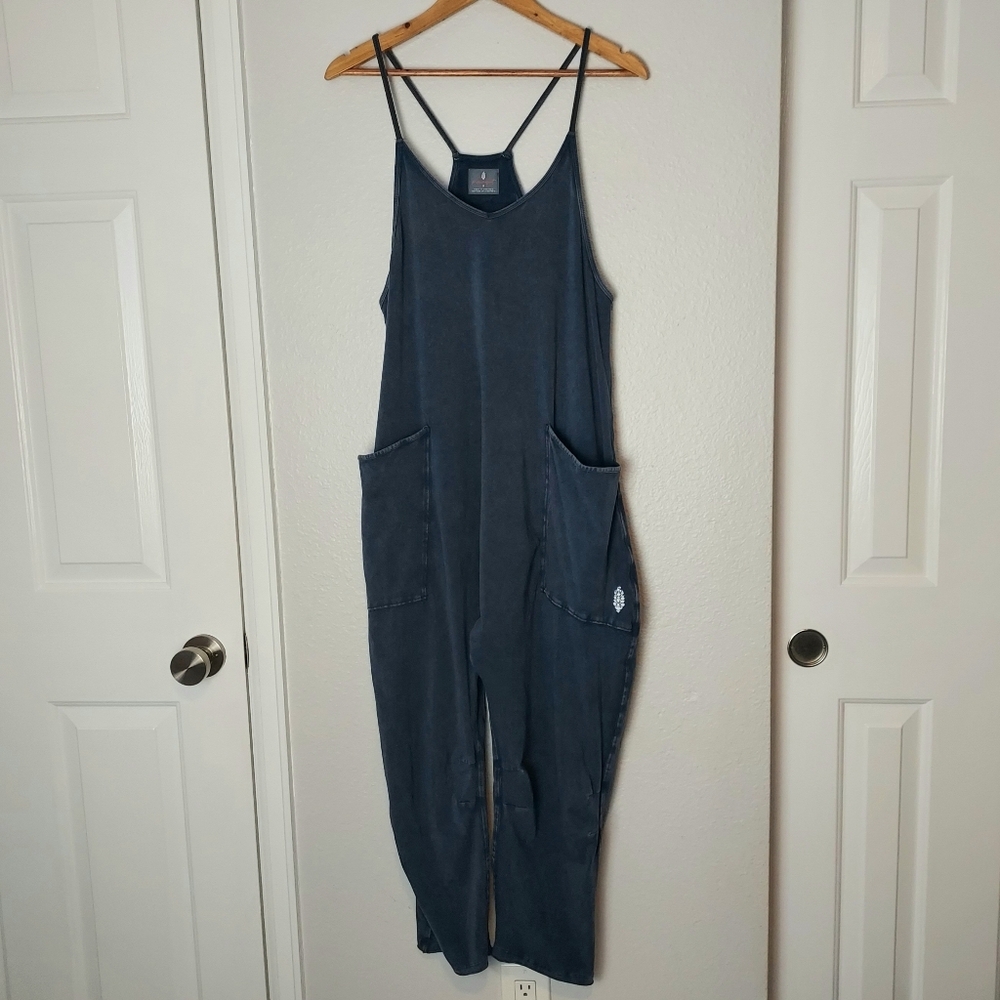 Free People Movement Hot Shot Onesie Overalls Blue Size Small - Picture 3 of 15